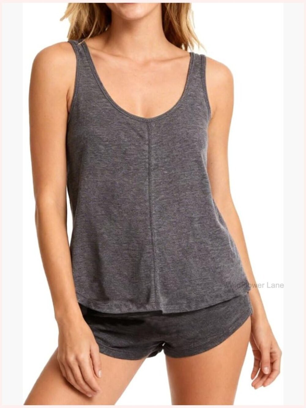 100% Linen Tank Top Sleeveless Casual Knit T-Shirt Relaxed Fit